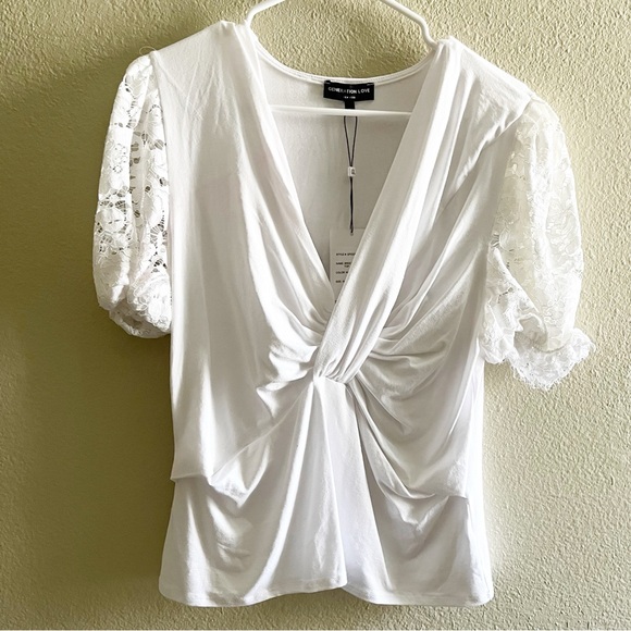 Generation Love Tops - Generation Love White Short Sleeve Top